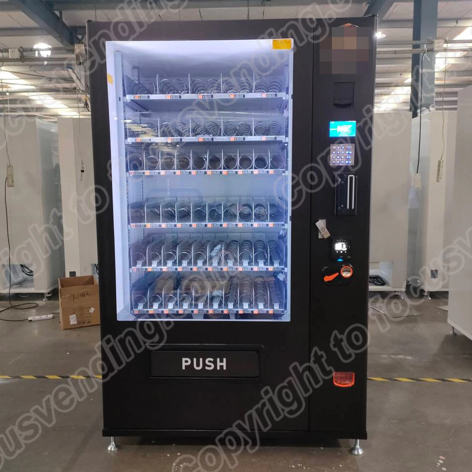 Germany Vending Machine with age checking  Drinks And Snacks Vending Machines combo outdoor vending machine with roof