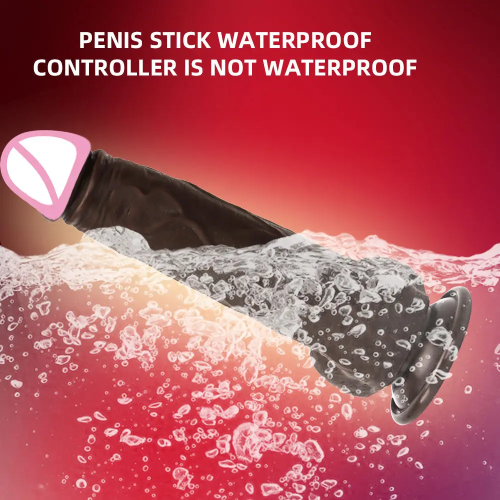 Realistic Dildo Vibrator With Strong Suction Cup, Soft Silicone Dildo With Telescoping Heating Remote Control, G-Spot Stimulator