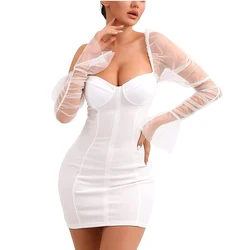Bandage Dress Sexy Mini Skirt Vestido De Mujer Vestidos ODM Quinceaneras Dresses Beadings Princess Womens Casual Dresses