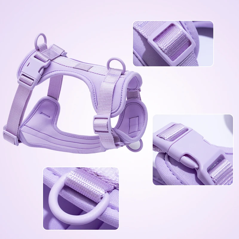 Muker Neoprene Soft Pet dog harness set multiple durable nylon webbing dog vest adjustable pet jacket wholesale