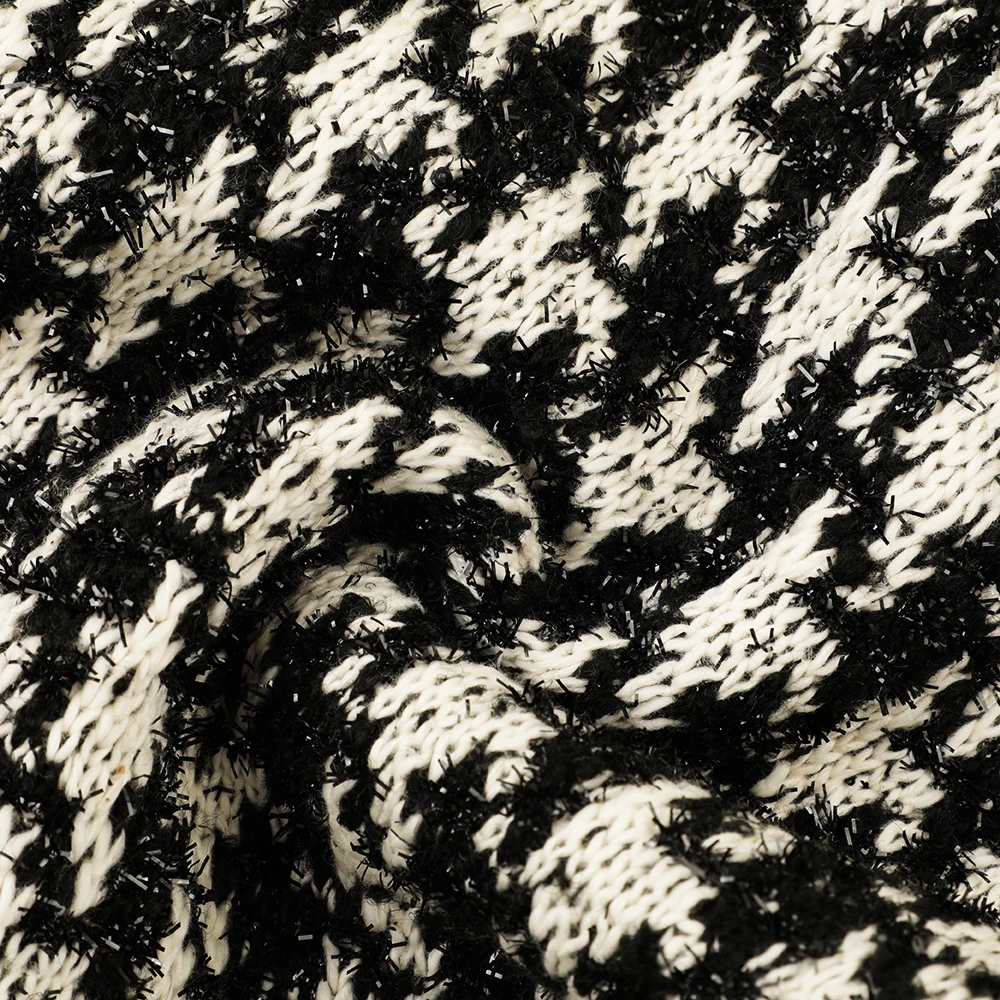 Новый стиль, модная грубая игольчатая жаккардовая пряжа, окрашенная tc клетчатая хлопчатобумажная полиэфирная ткань