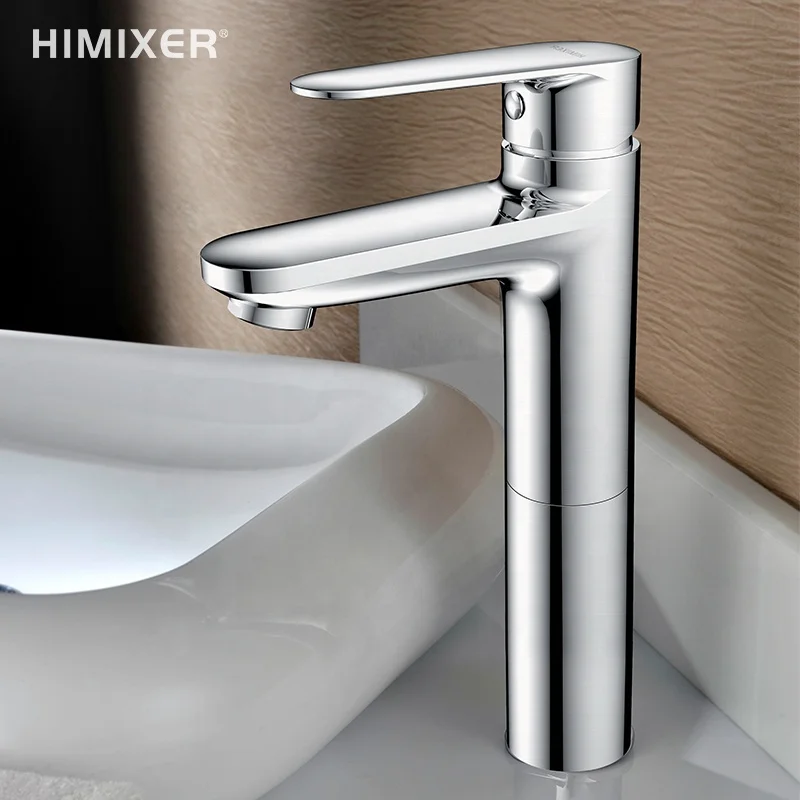 HIMIXER new design cupc single lever center set  lavatory faucet grifo lavabo deck mounted brass bathroom sink faucets