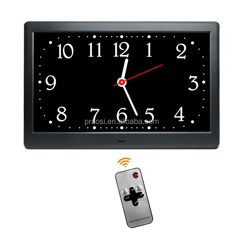 Best Selling Large Display XXL XXXL Smart Auto Dimming Digital Calendar Clock 10 10.1 Inch Medication Reminder Dementia Clocks