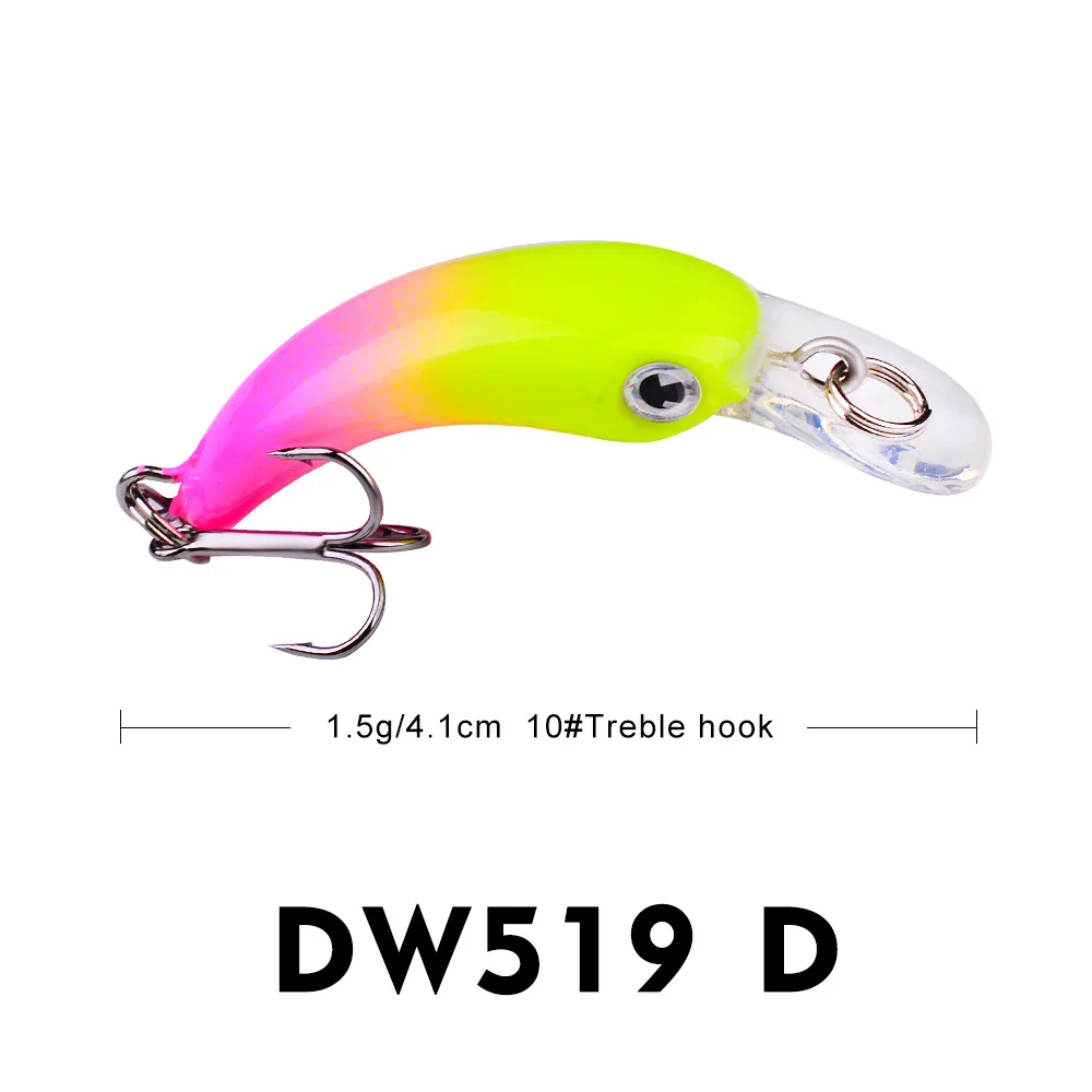 4cm 1.5g Hard Plastic Mini Crankbait with crank bait Small Fish Fishing Bait Jerkbait suspending Minnow Lure