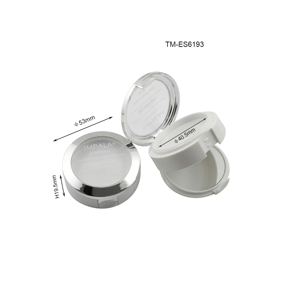 TM-ES6207 15g loose powder case double sieve powder jar empty plastic loose powder jar with sifter