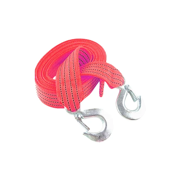 3T 5M Heavy Duty Custom Car Tow Rope Tow Strap With Hooks For Tractors