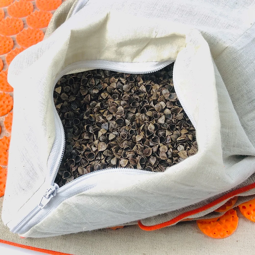 New Design Harbour Natural linen Ecofriendly Shakti spike Acupuncture Acupressure Mat and Pillow Set