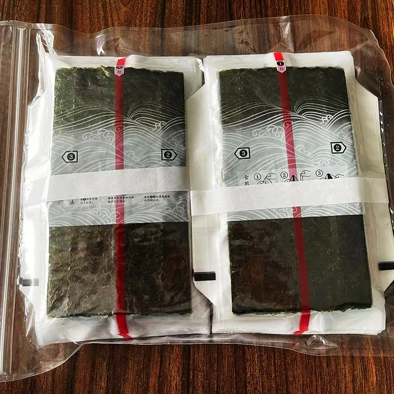 microwaved good quality factory price dark green grade C triangle onigiri nori for sale