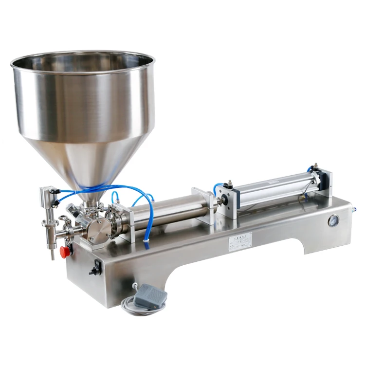 Semi-auto petroleum jelly piston honey salad dressing paste filling machine filler 1000ml 5L