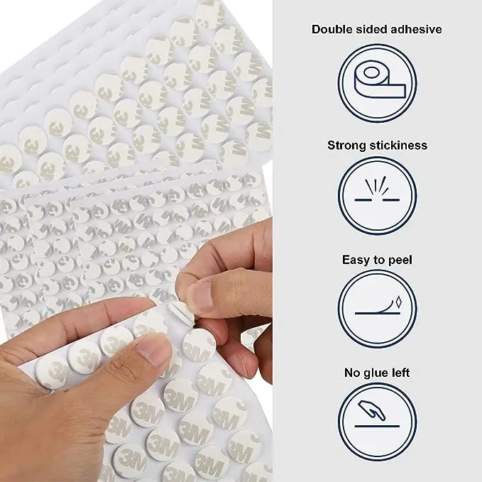 Custom EVA Adhesive Foam Dots Double-Sided Adhesive White Round Foam Tapes Adhesive Sticker Mini Glue Dots