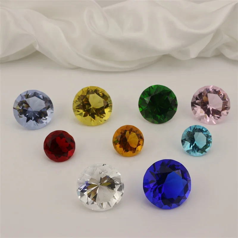 Wholesale Crystal Diamond decoration glass paperweight glass diamond shape glass table diamond