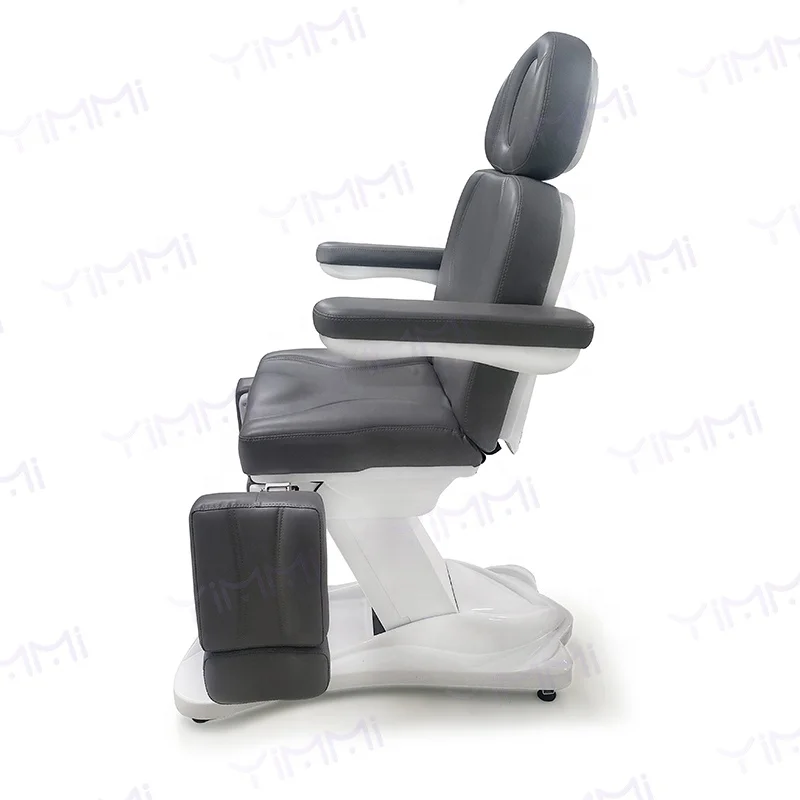 Economic 4/5 Motors Beauty Salon Chair Grey Treatment Chair PVC Leather Podiatry Chair