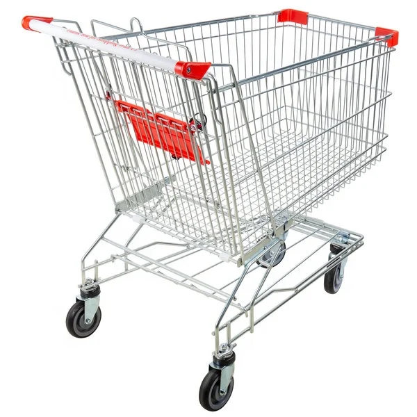 Strong Grocery Store Shopping Cart With Heavy Duty Wheel