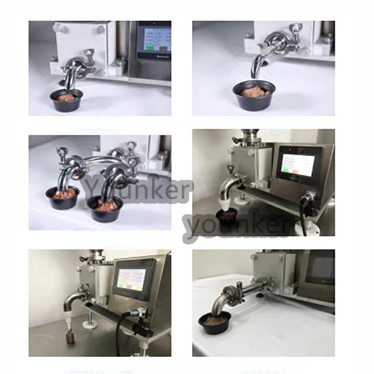 Donut Cup Cakes Depositor Chocolate Decorate Puff Decorate Bread Core Jam Cream Cake Filling Machine Cake Creaming Machine