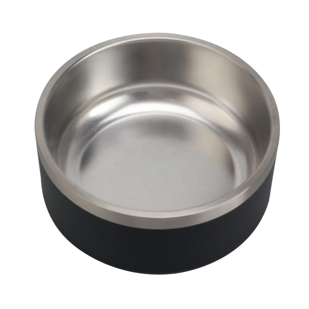 Heavy Duty Insulated Double Wall Stainless Steel Dog Bowl With Non-Slip Base