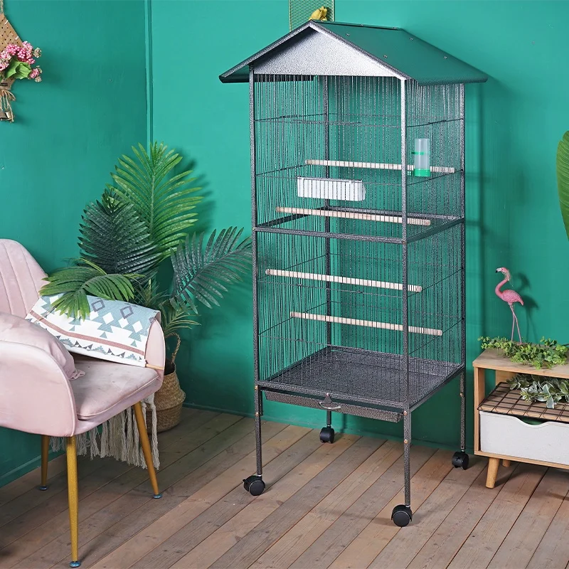 Import 601 China Size Plastic Trays Antique Cages Birds Supplies Parrot Metal Flight Extra Large Bird Cage
