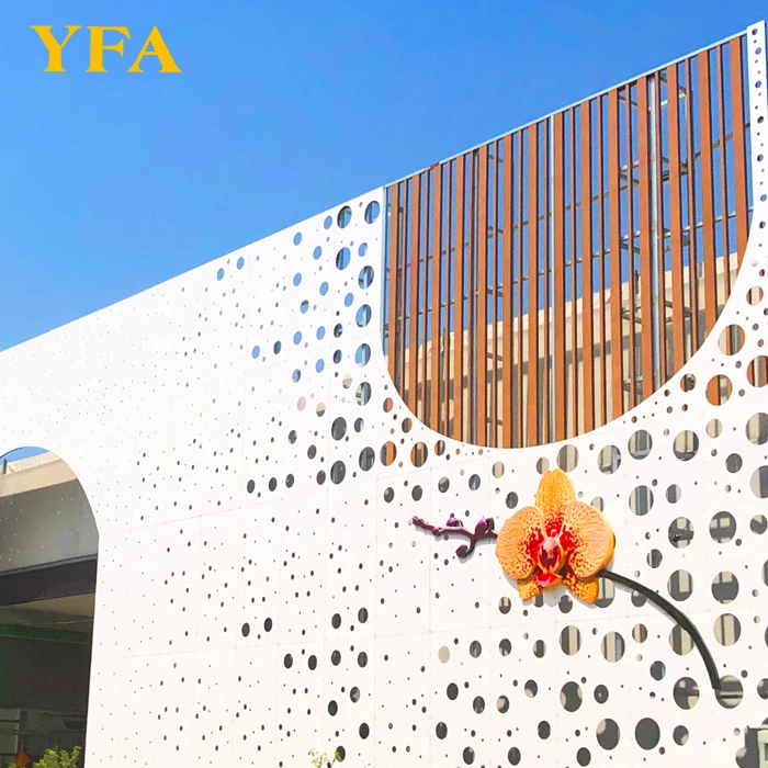 Modern Art Decorative Building Sunshade Aluminum Perforated Facade Panels