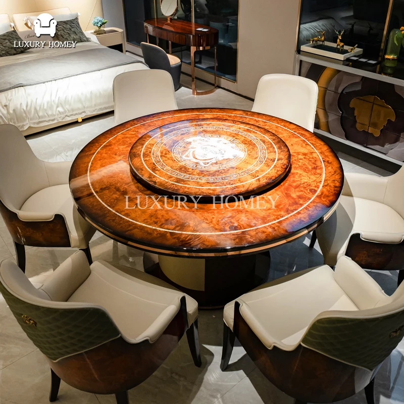 Modern Dining Room 6 Seaters Chair Luxury Design House Furniture Leather Wooden Veneer Dining Chairs For Dining Table