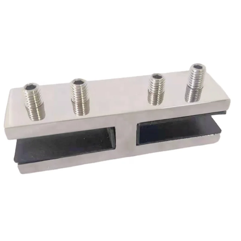 Factory Direct SS304/316 Stainless Steel Glass Clamp 180 Degree Hinge for Pool Window & Door Balustrades & Handrails