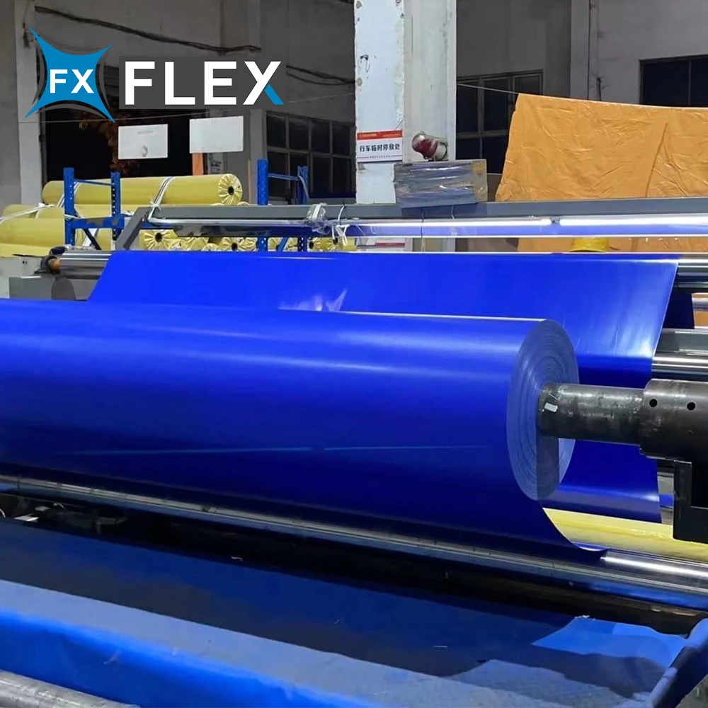 FLFX Custom PVC Coated Tarpaulin Gsm 400 to 650 Gsm Food Grade PVC Tarpaulin Sheet