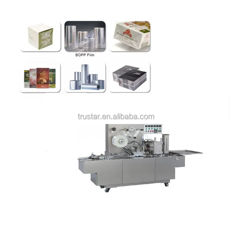 Carton Chocolate Soap Wrapper CD Packaging Tea Box Perfume Box Overwrapping Small Cellophane Wrapping Machine