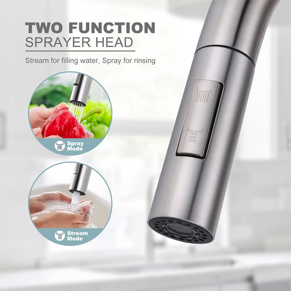 Kitchen Faucet Mixer Tap Pull Down Spray Stainless Steel Kitchen Faucet Kitchen Taps