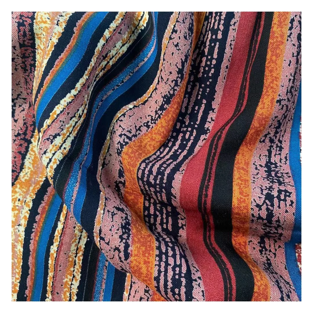 Готовые товары, ткань из вискозы, 100% вискозная ткань с принтом, 30s двухцветная разряженная вискозная ткань из вискозы для Малайзии