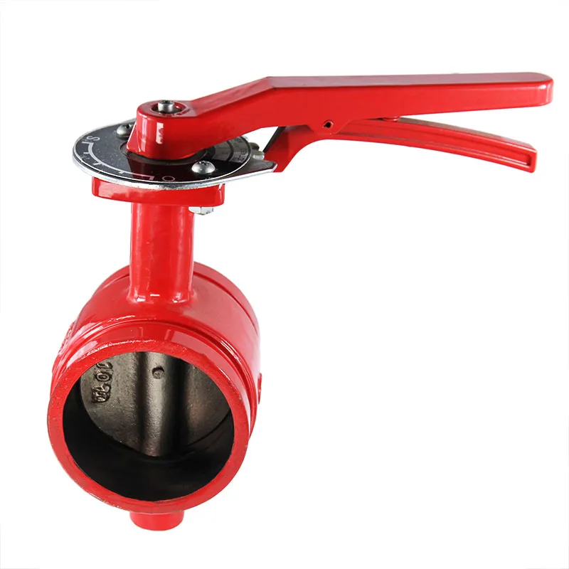 Cast iron clamp type ss disc   epdm sealing ring 150lb JIS10K Fire ferrul clamp handle butterfly valve
