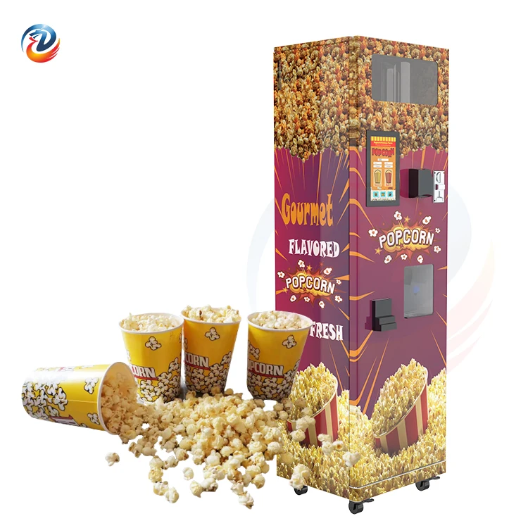 Commercial Earn Money Make Popcorn Pop Corn Robot Machine Kids Full Automatic Popcorn Vending Machines