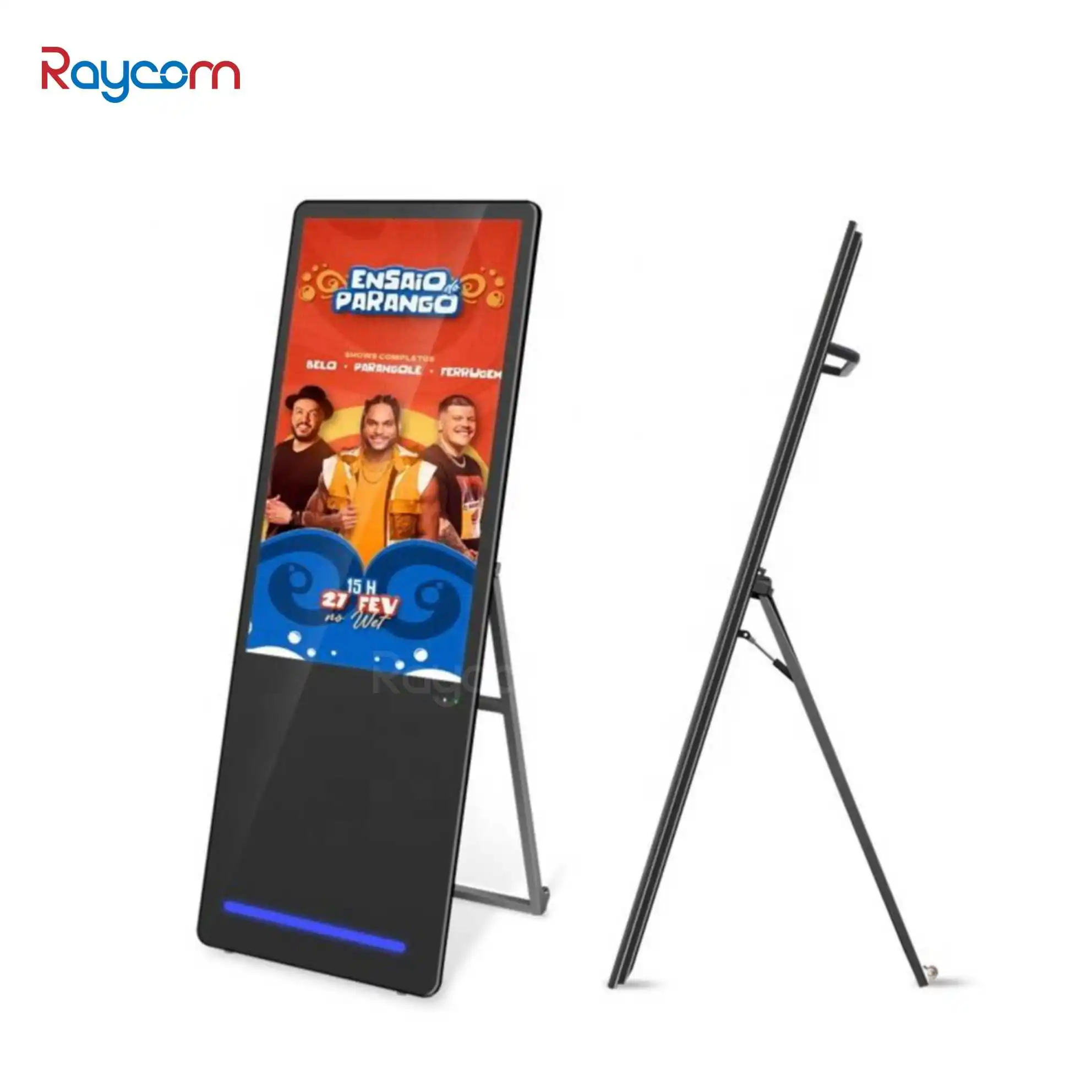 Raycom P8 43-Inch Indoor Portable LED Light Panel Poster Display LCD Advertising Billboard Standing Digital Media Poster