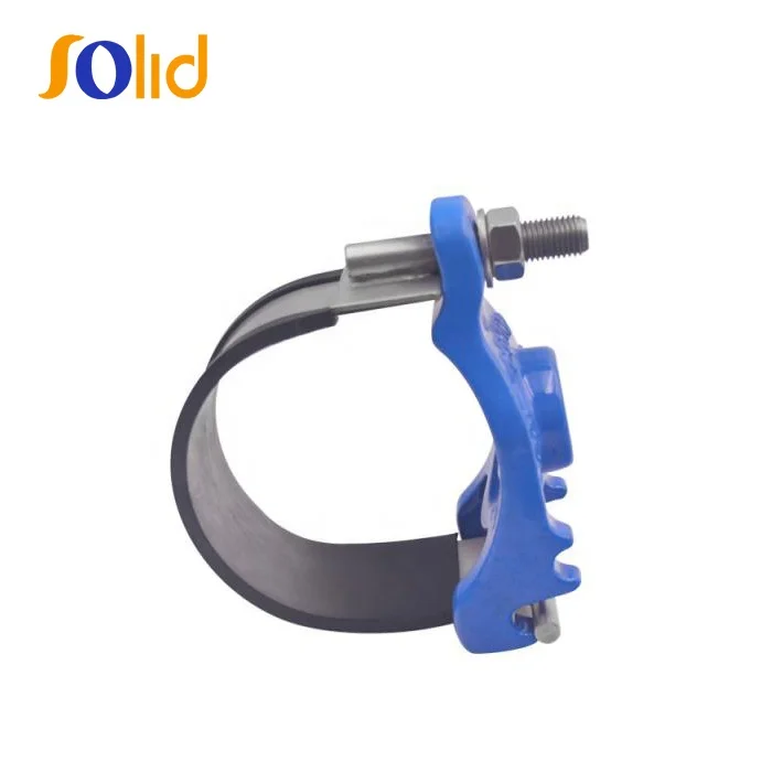 Ductile Iron Tapping Saddle with Ss Band Strapped for Di/Steel Pipe
