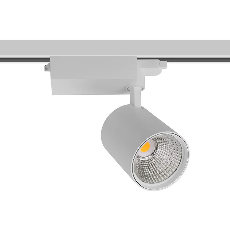 White 4 Wire Track Light Rail 350 Degree Rotatable Adjustable Beam Angle Shop LED Track Light