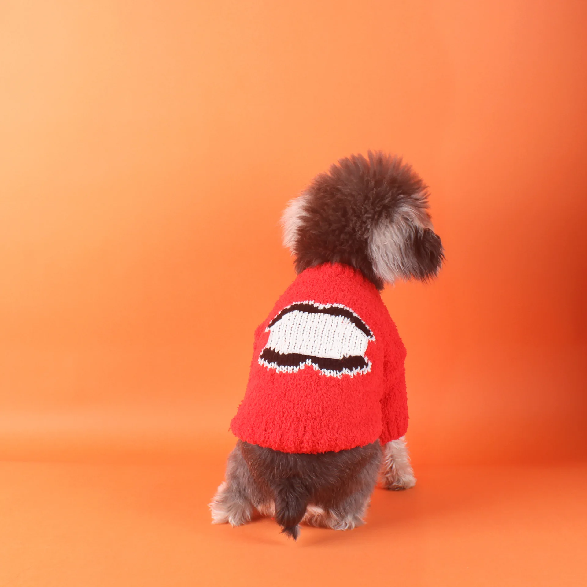 JXANRY  Autumn Winter New Style Christmas New Year Red Sweater Fashionable Dog Cat Clothes Popular Logo Pet Knitting Wear