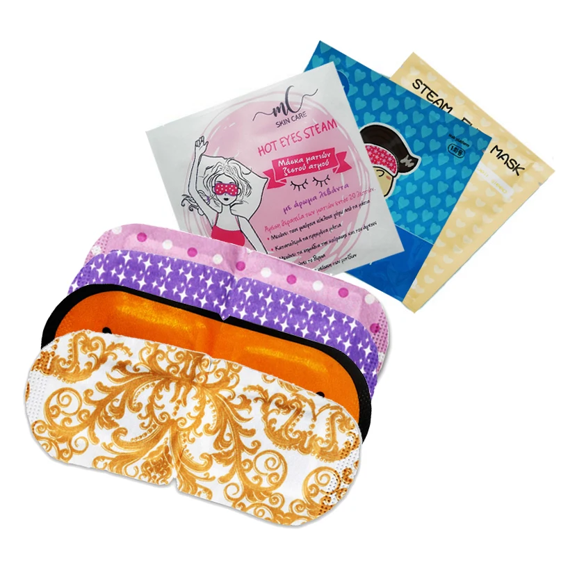 OEM China supplier customer patterns steam eye masks Disposable Warm Spa Eye Mask eyemask heated pad