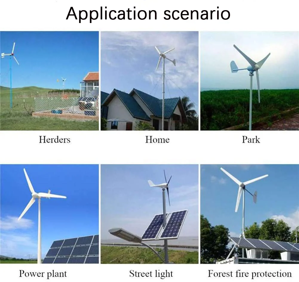 Free Energy Wind Turbine Generator Portable Wind Generators 400W 500W 800W 1KW Wind Generators For Home