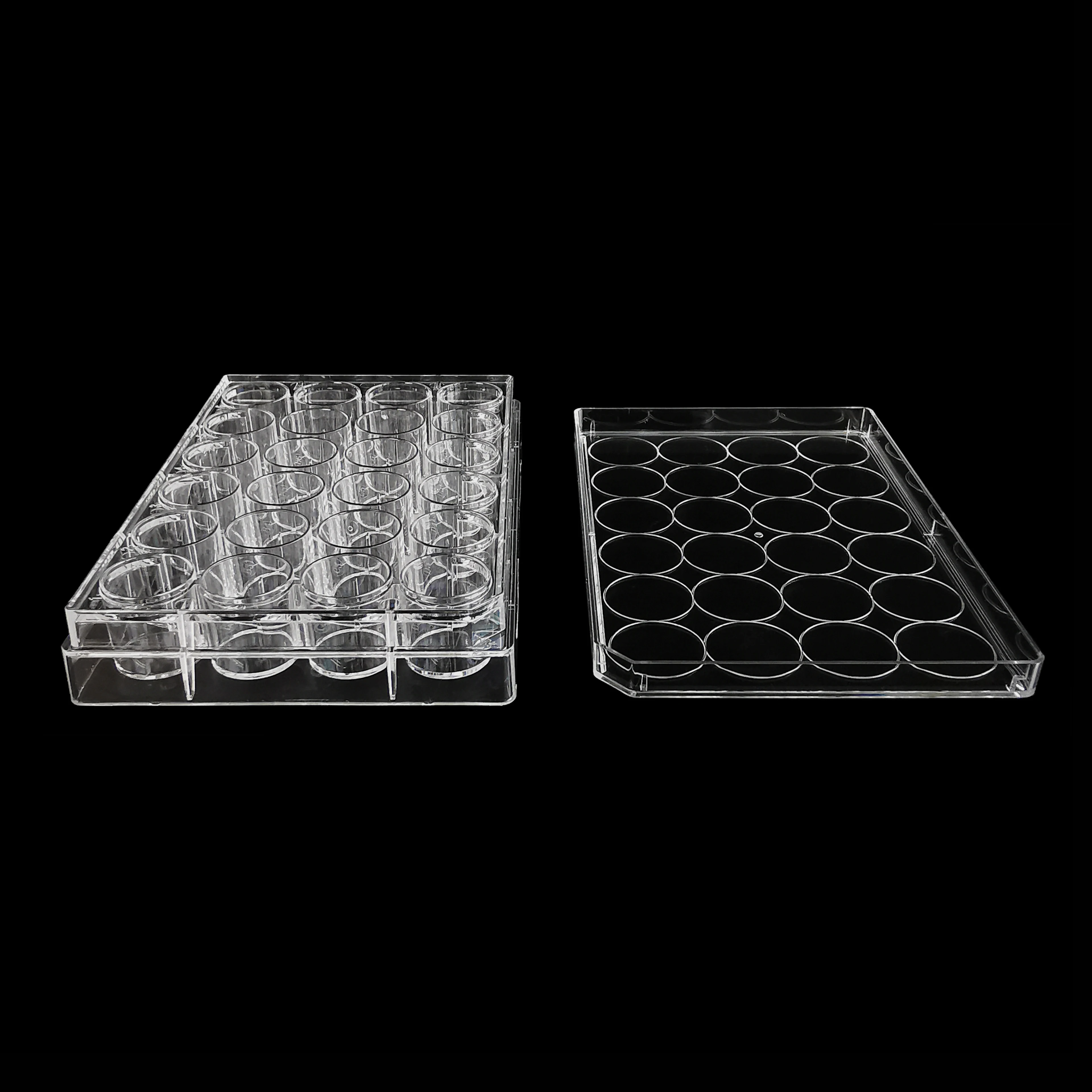 Wholesale Laboratory Polystyrene Rigid Plastic Packaging TC Treated 24-well Cell Culture Plate Dish