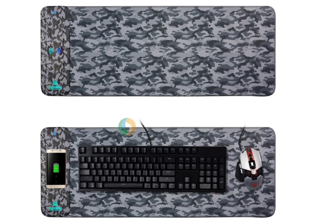 Soft RGB mouse pad with Wireless charger OEM customized design