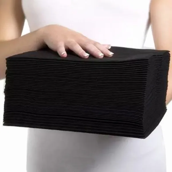 disposable bleach proof black salon towels white