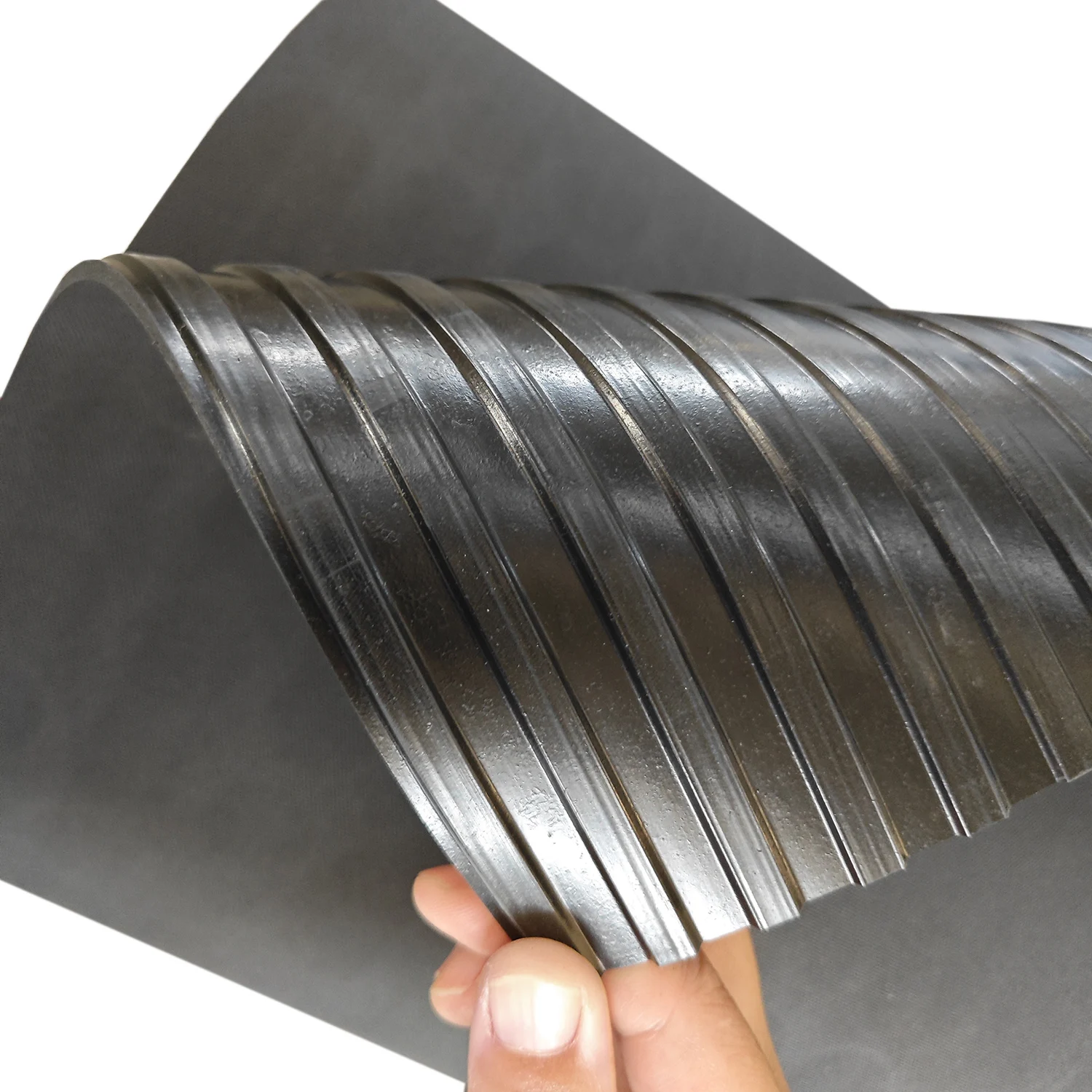 High Quality Wide Ribbed Rubber Sheet Rolls Garage Floor Tiles Indoor Workshop Rubber Flooring Mat For Workshop