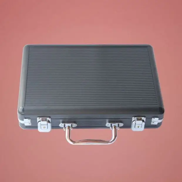 Factory Custom 200pcs Aluminum Round Corner Chip Case Entertainment Chip Set Poker Dice Chess Case