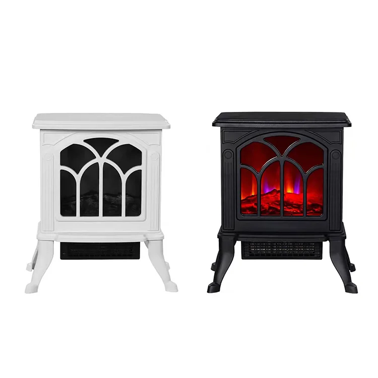Freestanding Portable Indoor Small 3D Fake Flame Electric Air Heater Home Cast Iron Electric Fireplace