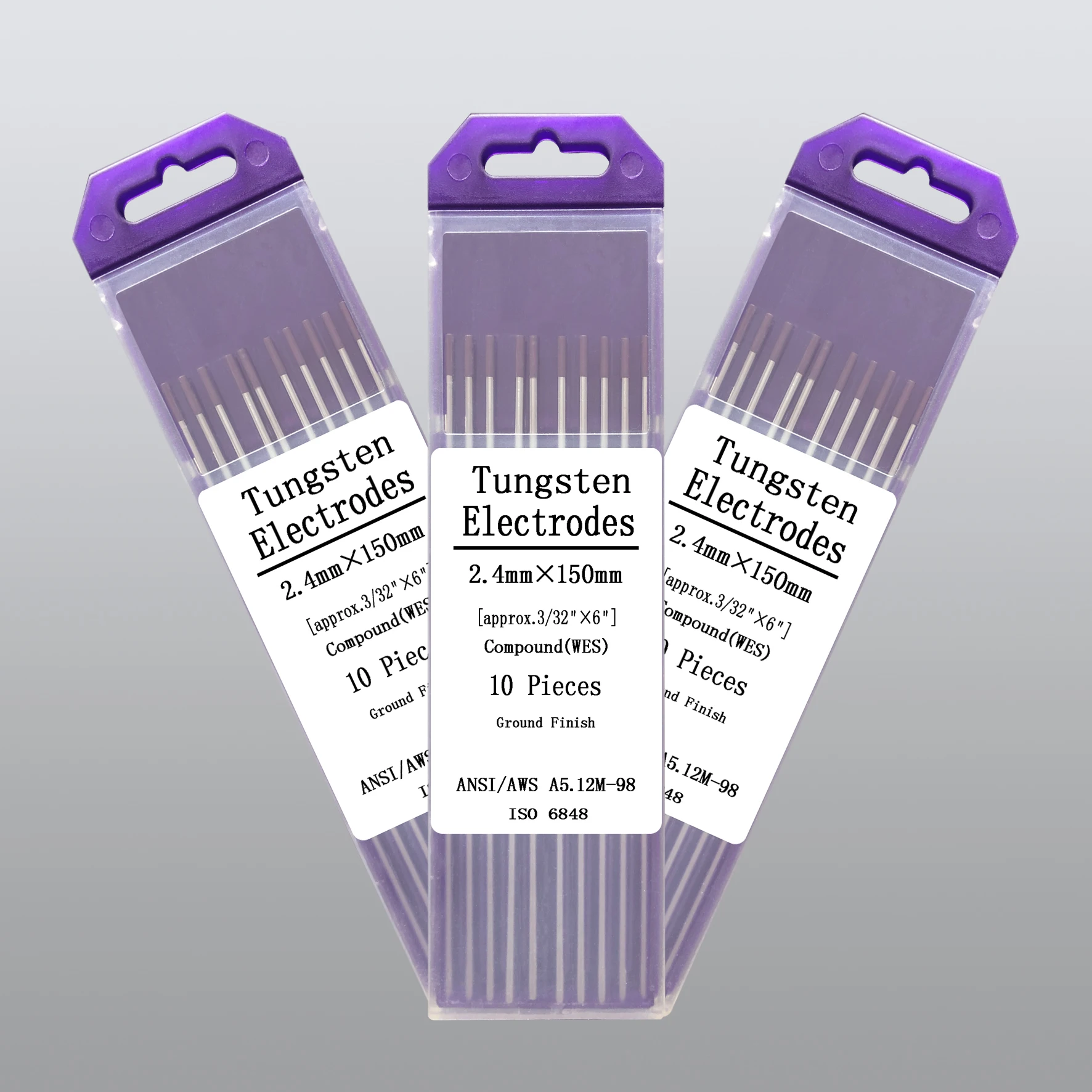compound tungsten electrodes 3/32` x 7` WE3 /WS2  purple  for TIG arc welding electrode