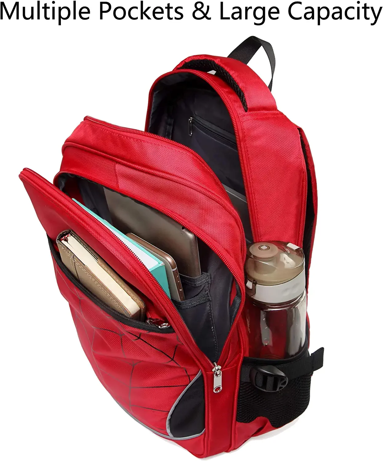 RED Spider Fashion Student Bags Boys Girls Backpacks Lightweight Waterproof Durable Gift School bags for Children Teenagers