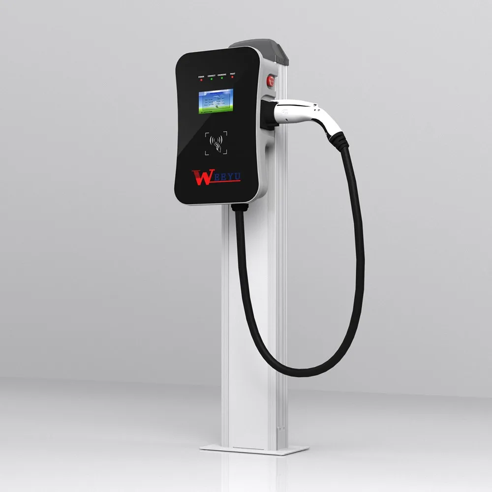 Горячая продажа 3-фазный напольный 22kw 11kw Тип 2 быстрый Электрический автомобиль ev зарядное
