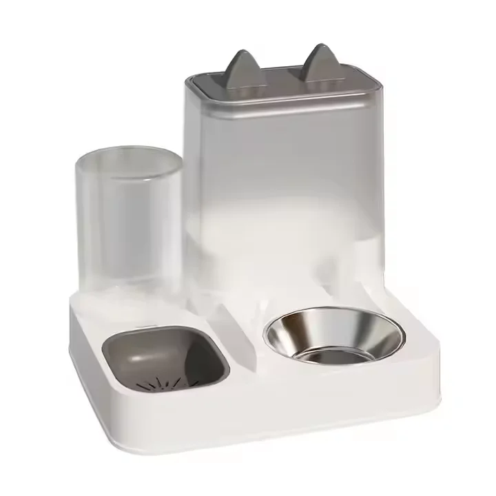 Cat food bowl  automatic feeder Drinking water integrated cat bowl Ceramic pet drinking water double bowl