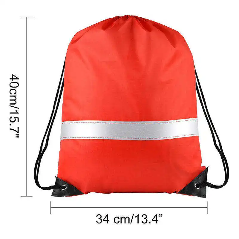 New Recycle Custom 210D Nylon Drawstring Backpack Bag Swim Shoes Gym Sports Bag Buy Drawstring Bag
