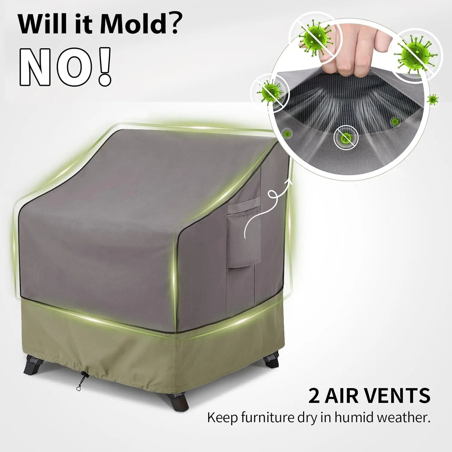 Garden Qulati Waterproof Patio Chair Covers Lounge Deep Seat Sofa Outdoor Seating Covers for Outdoor Furniture