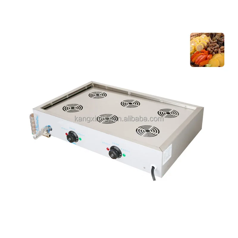 2/4/6 Steam Outlet Commercial Stainless Steel Food Steamer 220V 110V Temperature Adjust Electric Chinese Bun Steamer Machine