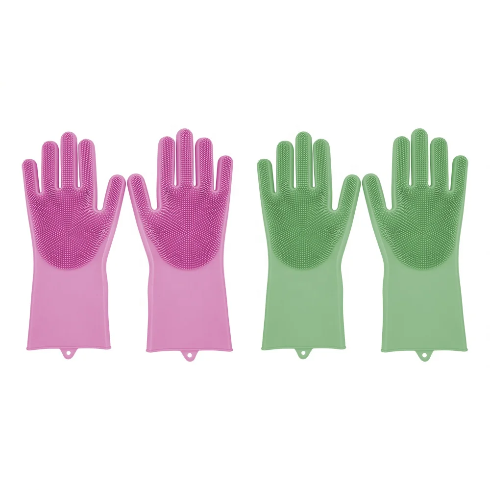 Hot sale eco-friendly silicone gloves with wash scrubber