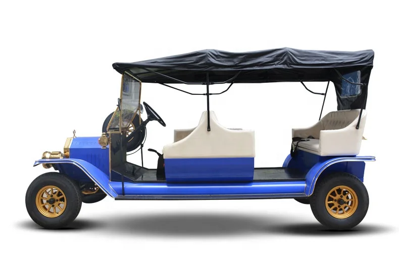 2022 CE approved street legal 48V battery maintenance free electric sightseeing tourist bus  classic vintage car